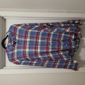 Mens casual polo by Ralph Lauren plaid button down